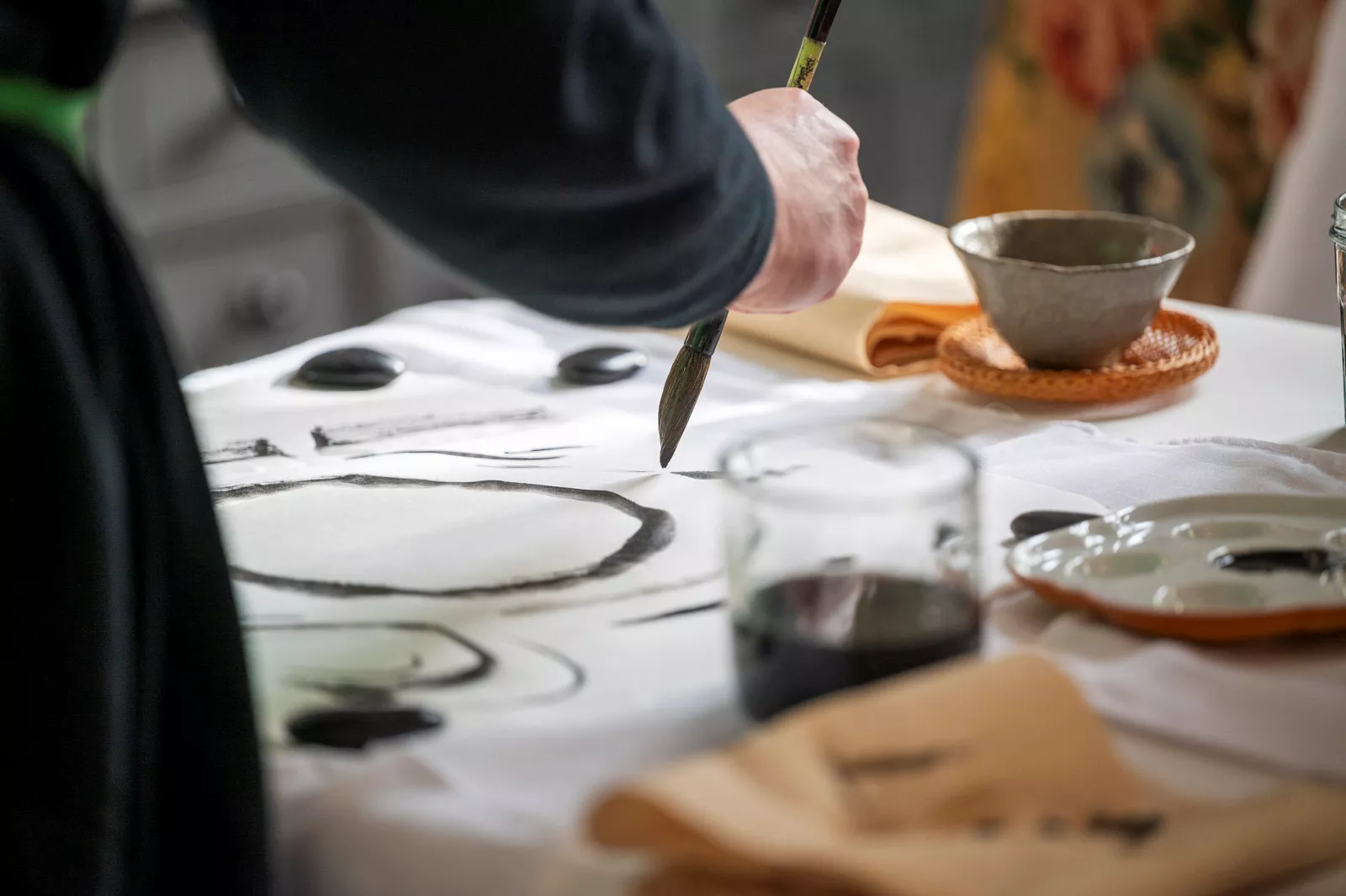 Sumi-e workshop en theeceremonie